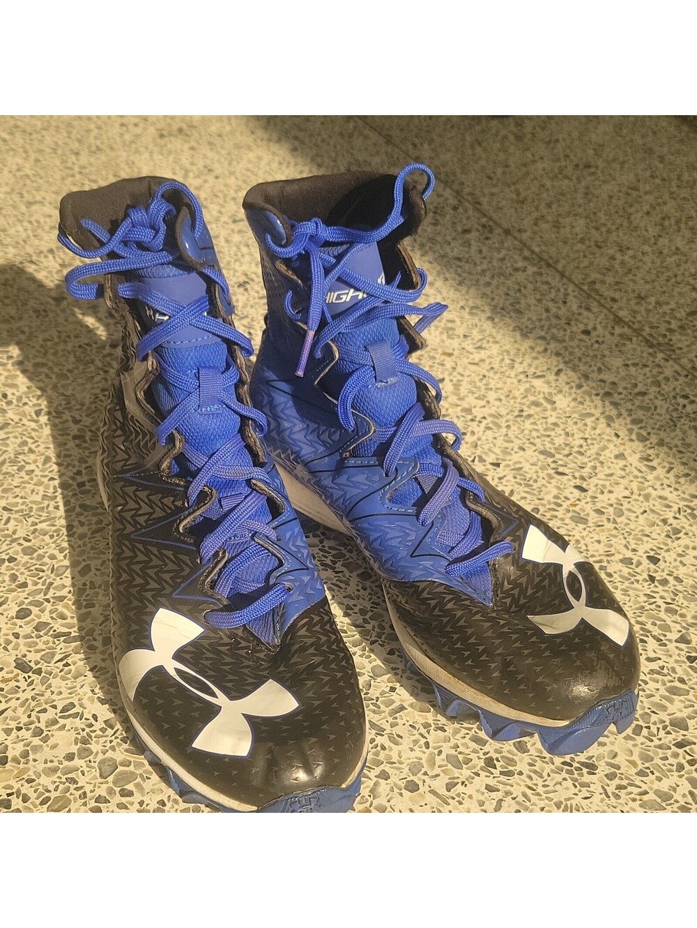 Under Armour ClutchFit Football Cleats Black/Blue US 8 Medium (D, M)